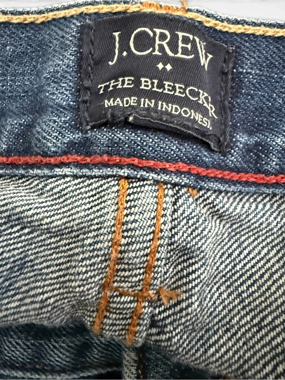 J.Crew The Bleecker Blue Mens Jeans Size 34x31 Slim Straight Denim